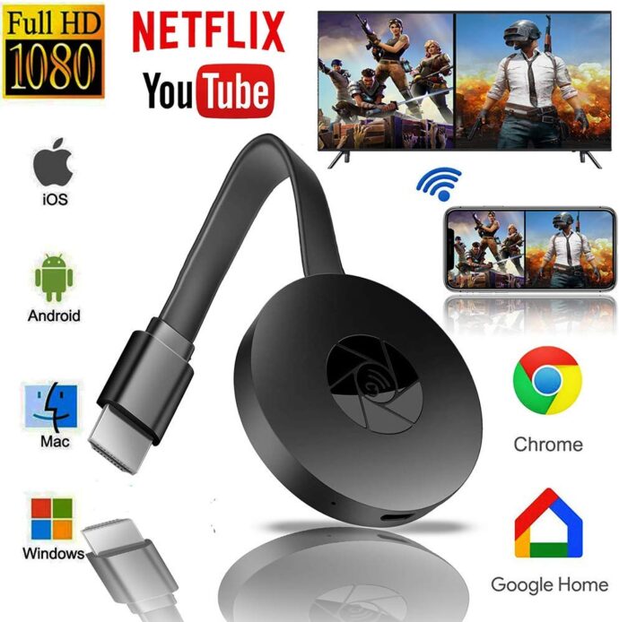 ⁦كروم كاست 4K جهاز بث وسائط فيديو لاسلكي عبر WiFi للتلفاز – Dongle TV عرض HD 📺✨⁩ - الصورة ⁦2⁩