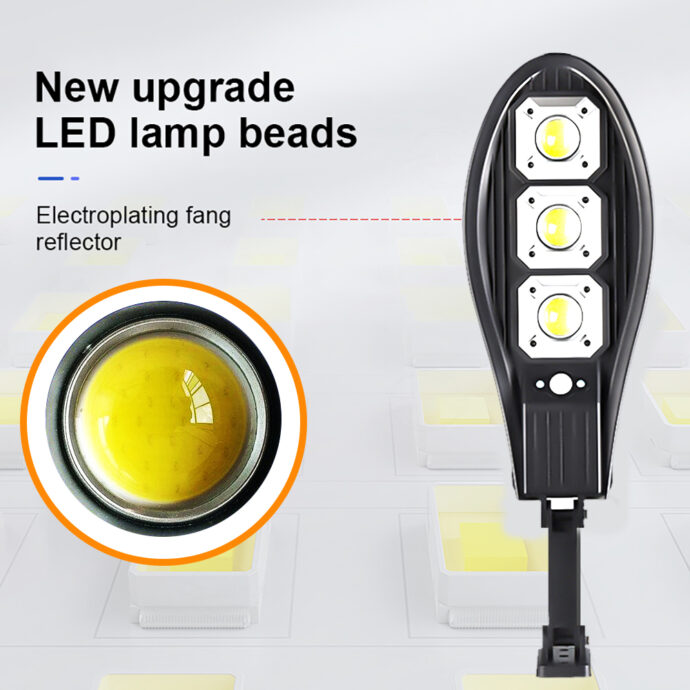 ⁦مصباح جداري شمسي LED بقوة 2000 واط +مستشعر حركة PIR+مقاوم للماء ☀️💡⁩ - الصورة ⁦6⁩