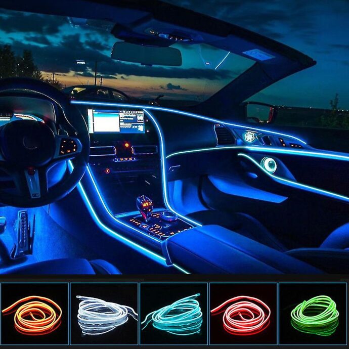 ⁦كابل إضاءة LED ديكوري لصالون السيارة – أجواء فاخرة ومميزة⁩ - الصورة ⁦3⁩