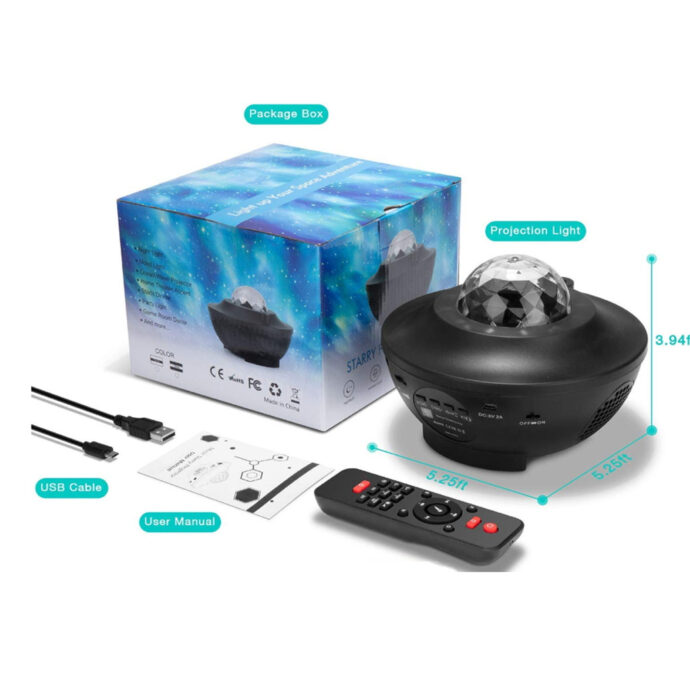 ⁦بروجكتور الفضاء+ 10 ألوان مختلفة +مكبر صوت +تلكوموند +كابل USB 🤩⁩ - الصورة ⁦7⁩