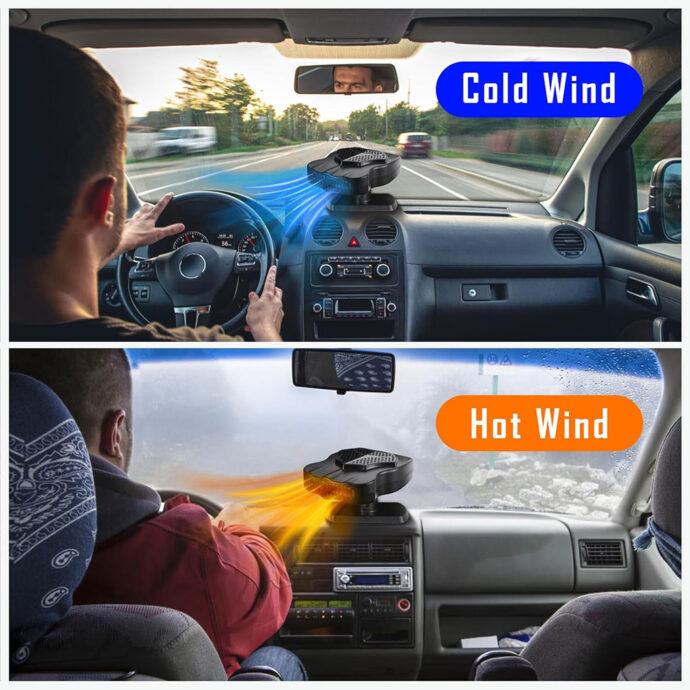 ⁦مبرد و سخان سيارة 12V دوار بزاوية 360° 🚗❄️🔥⁩ - الصورة ⁦4⁩