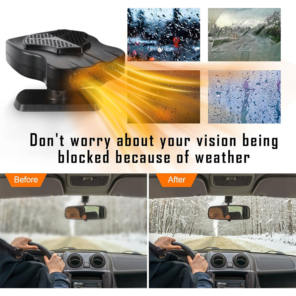 مبرد و سخان سيارة 12V دوار بزاوية 360° 🚗❄️🔥 - الصورة 9