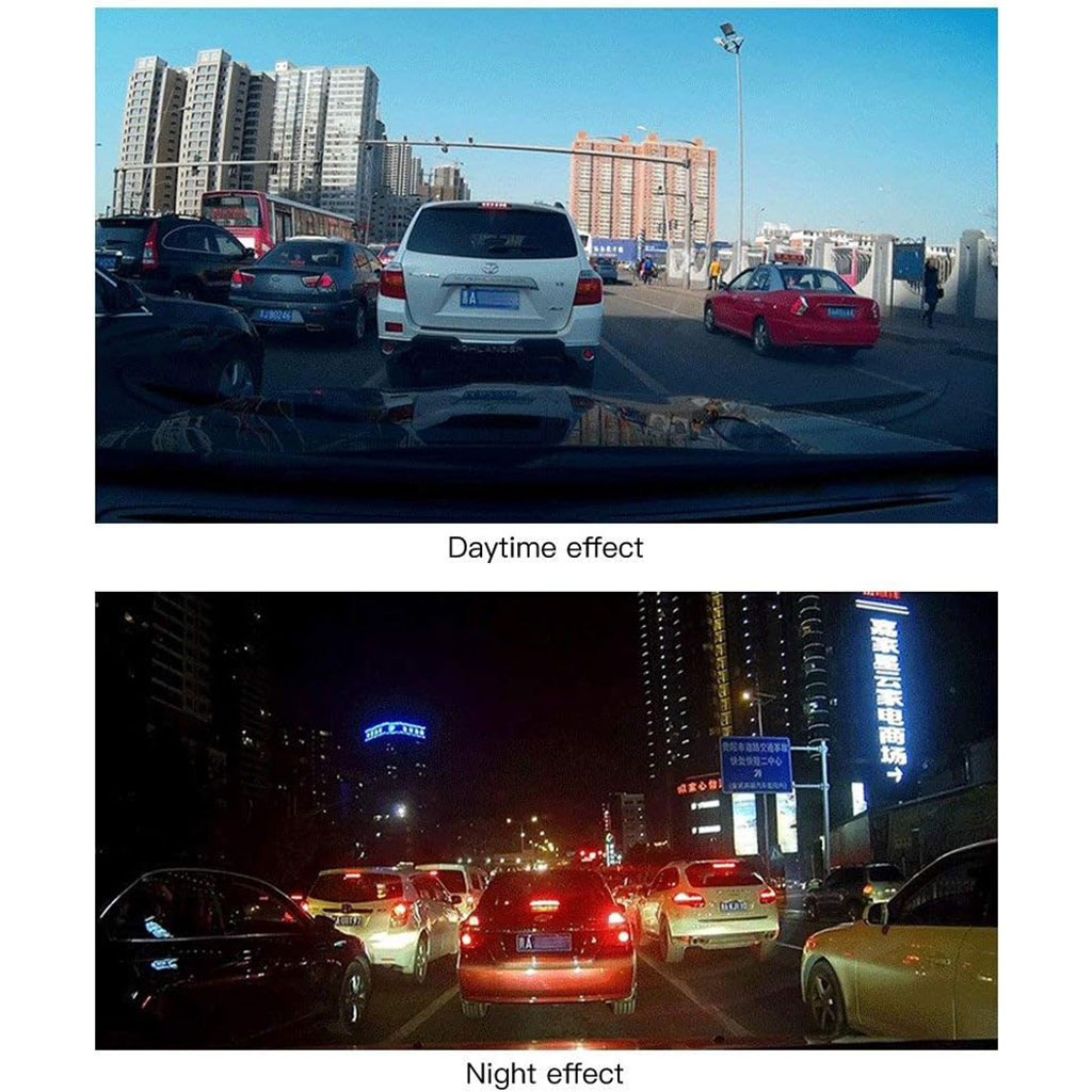 مرآة خلفية مع كاميرا أمامية وخلفية للسيارة بدقة FHD 1080P شاشة 4.3 بوصة - الصورة 6