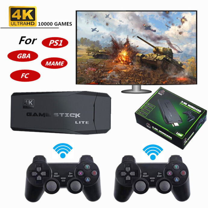 ⁦جهاز ألعاب فيديو مع 15000 لعبة مدمجة + 2 وحدة تحكم لاسلكية – 4K HDMI⁩ - الصورة ⁦7⁩