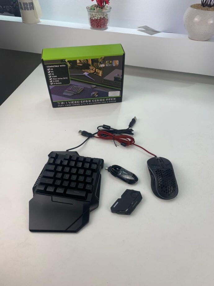 ⁦محول لوحة مفاتيح وفأرة للألعاب – 7 وظائف في 1 🎮⁩ - الصورة ⁦5⁩