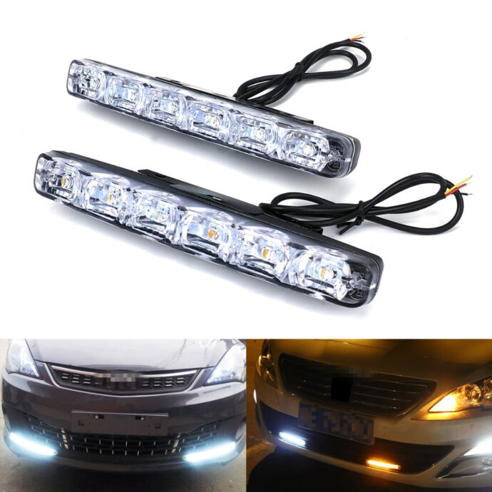 ⁦مصابيح نهارية مضادة للضباب Standard للسيارة 2 قطع، 10 LED⁩ - الصورة ⁦4⁩