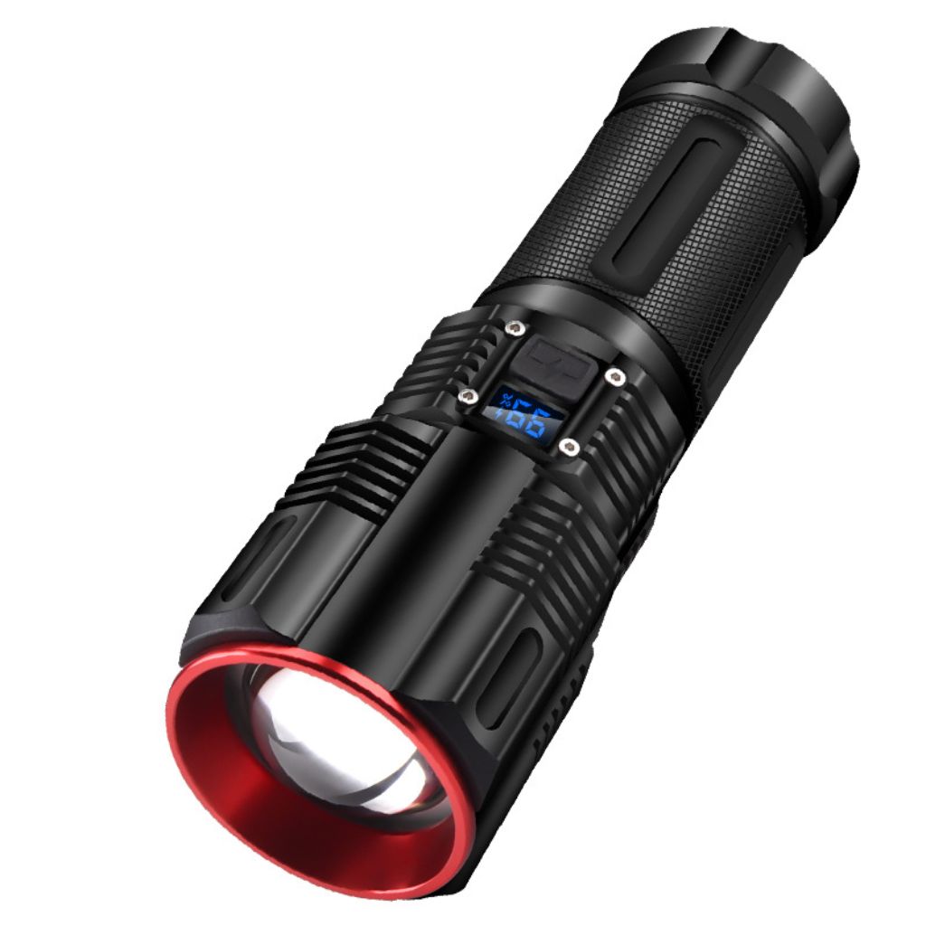 مصباح يدوي LED عالي الطاقة 30 واط مع بطارية ليثيوم 18650 - الصورة 9