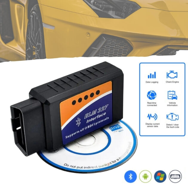أداة تشخيص أعطال السيارات OBD2 V1.5 – قارئ أكواد مع Bluetooth/WiFi متوافق مع Android وISO 9141 Vgate iCar2 🚗🔧