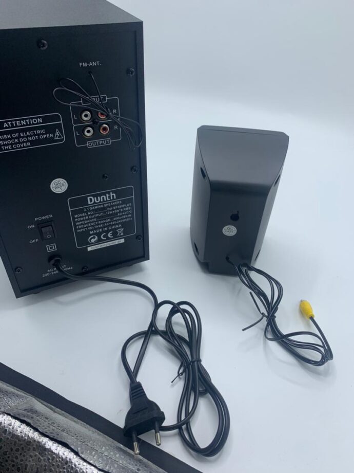 ⁦مكبر صوت DUNTH بقوة 3000 واط مع إضاءة LED – DU-SP380PLUS⁩ - الصورة ⁦2⁩