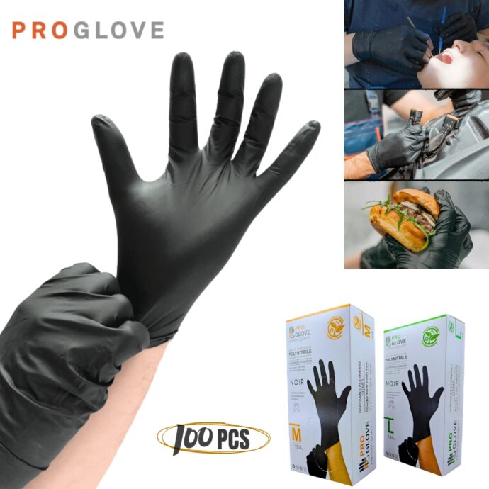 ⁦طقم 100 قفاز حماية من البولي نيتريل – Pro Glove⁩ - الصورة ⁦5⁩