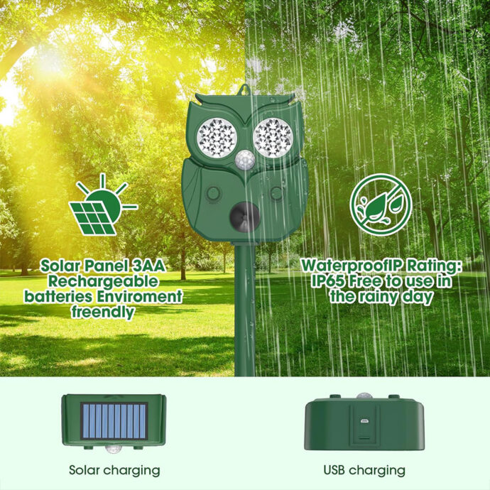 ⁦جهاز طرد الحيوانات والطفيليات بالطاقة الشمسية – تصميم بومة 🌞🦉⁩ - الصورة ⁦9⁩
