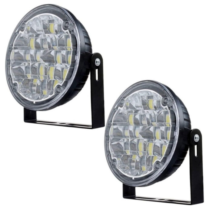 ⁦مصابيح ضباب 2 قطع 12V 18 LED لجميع السيارات⁩ - الصورة ⁦5⁩