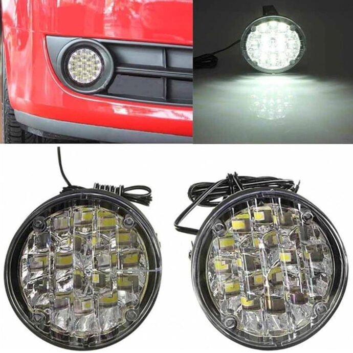 ⁦مصابيح ضباب 2 قطع 12V 18 LED لجميع السيارات⁩ - الصورة ⁦6⁩
