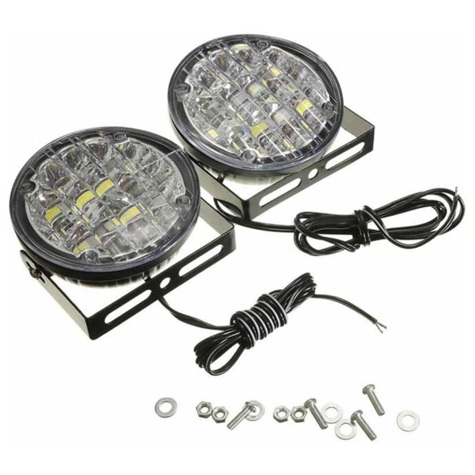 ⁦مصابيح ضباب 2 قطع 12V 18 LED لجميع السيارات⁩ - الصورة ⁦7⁩