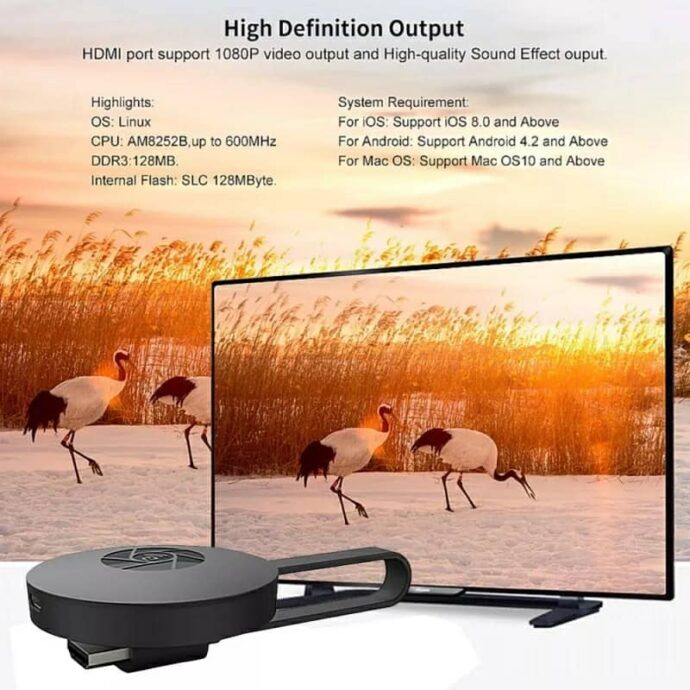 ⁦كروم كاست 4K جهاز بث وسائط فيديو لاسلكي عبر WiFi للتلفاز – Dongle TV عرض HD 📺✨⁩ - الصورة ⁦5⁩