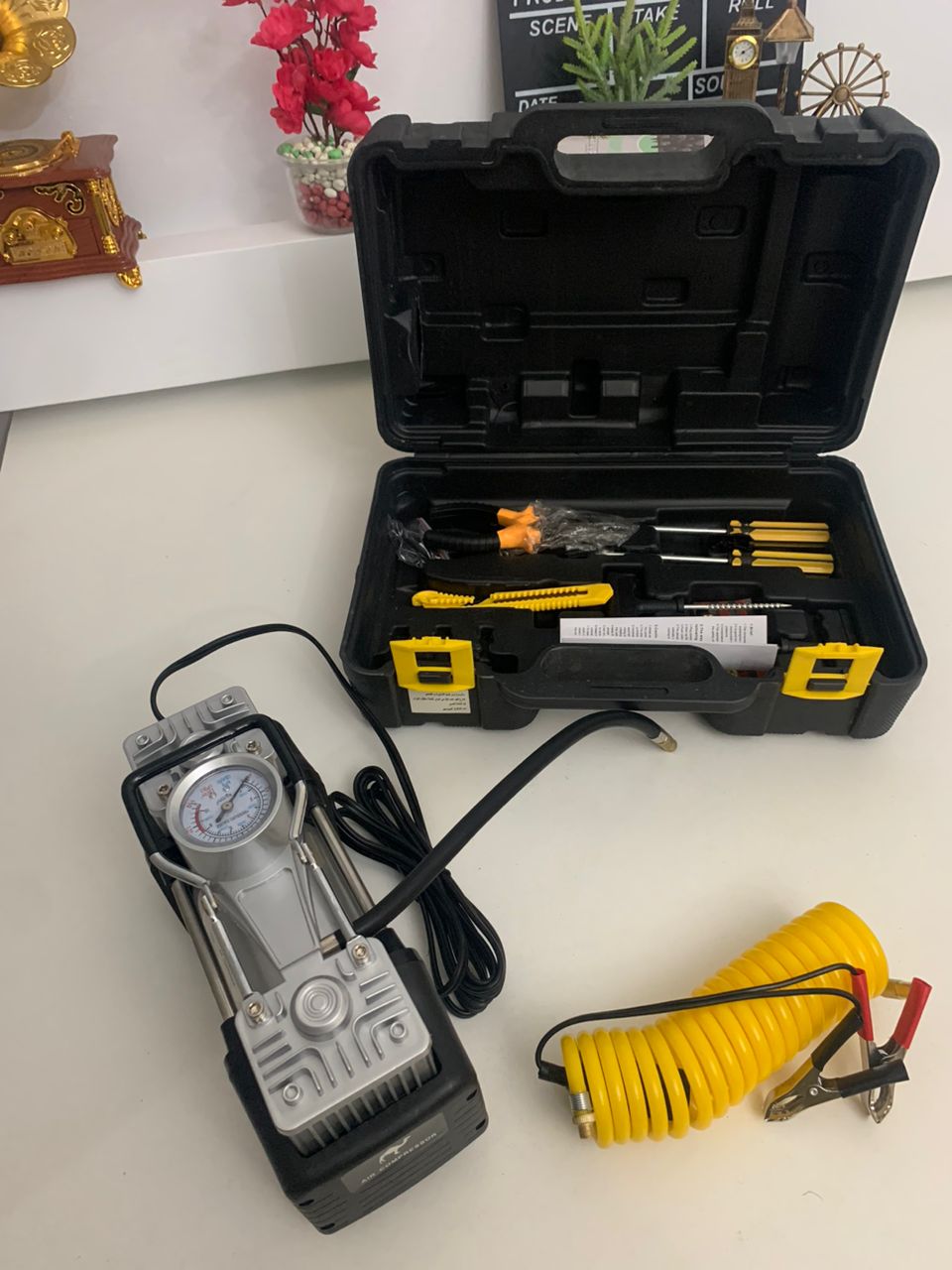 ضاغط هواء مزدوج الأسطوانة SHREESAMP مع طقم إصلاح 12V -150PSI - الصورة 5