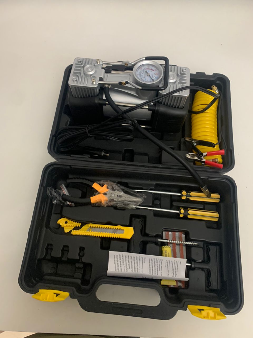 ضاغط هواء مزدوج الأسطوانة SHREESAMP مع طقم إصلاح 12V -150PSI - الصورة 6