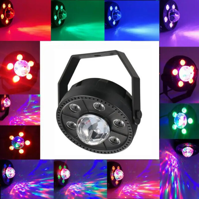 ⁦بروجيكتور ألعاب إضاءة ليزر RGB دوّار 6 في 1 مع تأثير ستروبوسكوب⁩ - الصورة ⁦2⁩