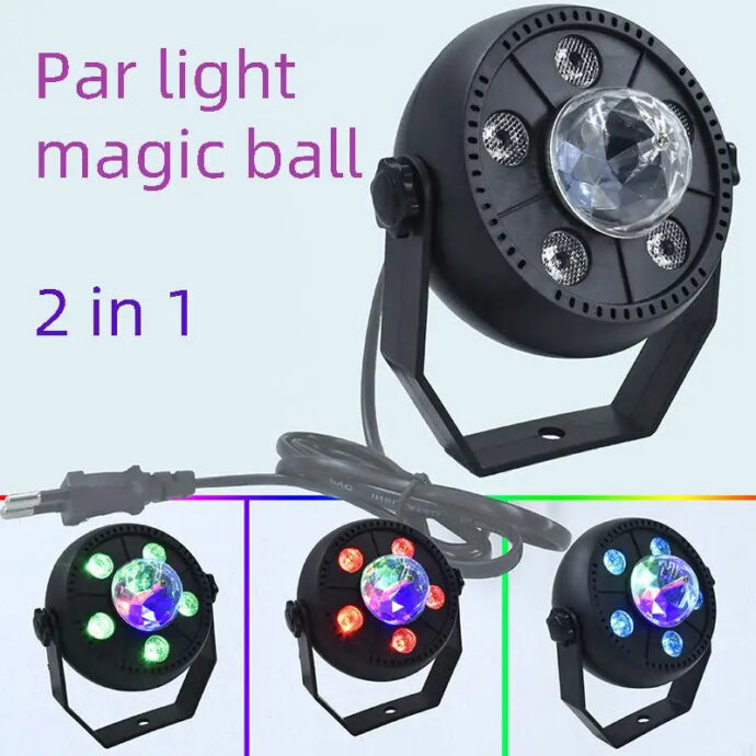 ⁦بروجيكتور ألعاب إضاءة ليزر RGB دوّار 6 في 1 مع تأثير ستروبوسكوب⁩ - الصورة ⁦8⁩