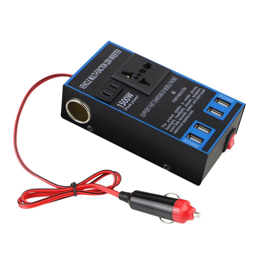 محول تيار كهربائي للسيارة من DC 12V/24V إلى AC 110V/220V 🚗⚡ - الصورة 4