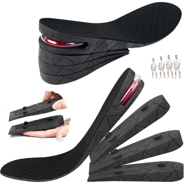 نعل زيادة الطول بـ 4 طبقات قابلة للتعديل – للجنسين 👟⬆️