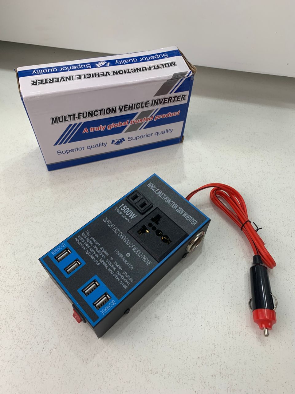 محول تيار كهربائي للسيارة من DC 12V/24V إلى AC 110V/220V 🚗⚡ - الصورة 8