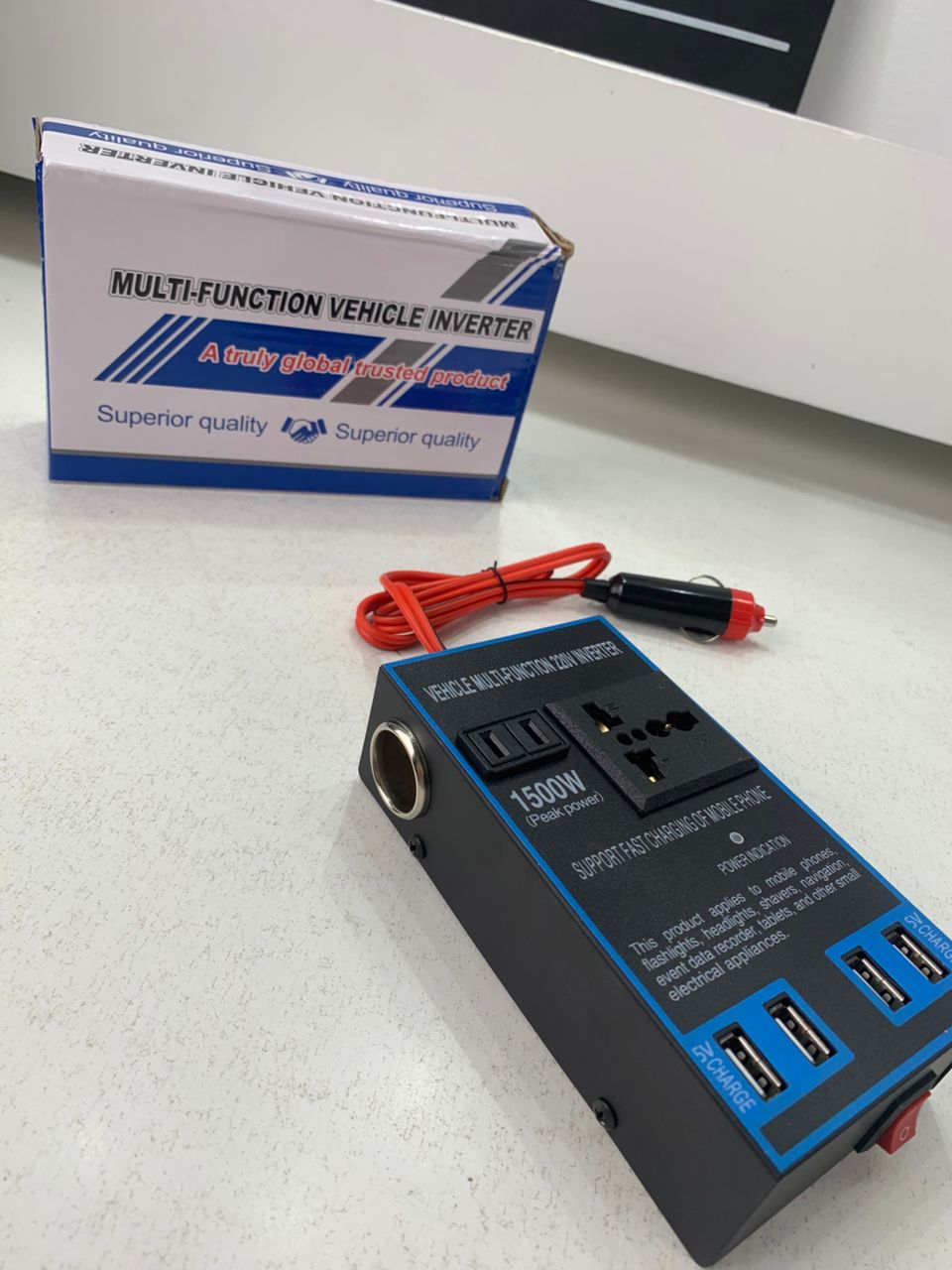 محول تيار كهربائي للسيارة من DC 12V/24V إلى AC 110V/220V 🚗⚡ - الصورة 9