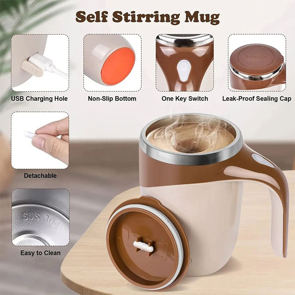 كوب رغوة الحليب الأوتوماتيكي متعدد الوظائف بشحن USB ☕⚡ - الصورة 9