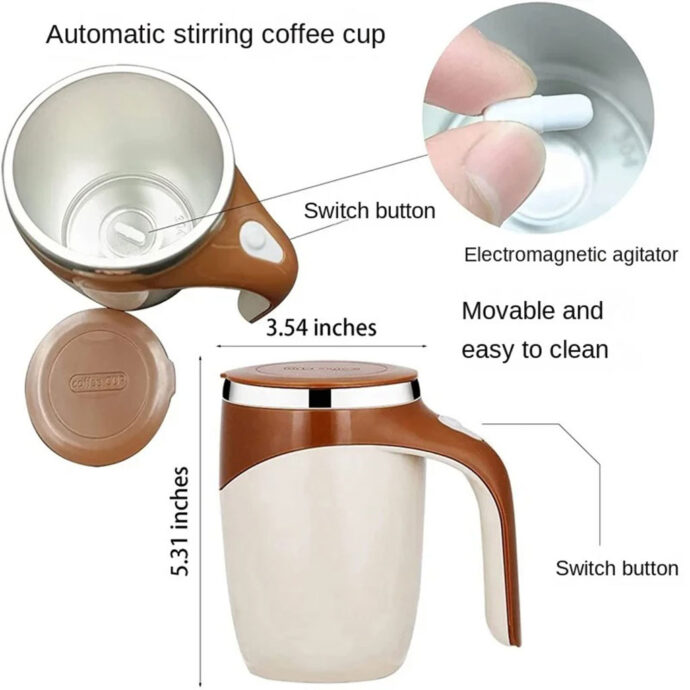 ⁦كوب رغوة الحليب الأوتوماتيكي متعدد الوظائف بشحن USB ☕⚡⁩ - الصورة ⁦3⁩