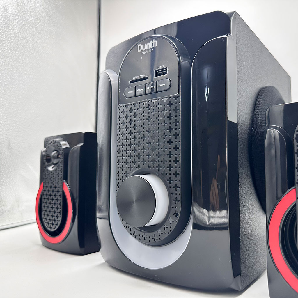 مكبر صوت احترافي أصلي DUNTH DU-SP832 – 8000W مع LED، بلوتوث، AUX، USB وراديو FM 🔊✨ - الصورة 3