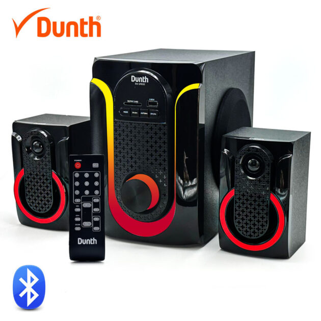 مكبر صوت احترافي أصلي DUNTH DU-SP832 – 8000W مع LED، بلوتوث، AUX، USB وراديو FM 🔊✨