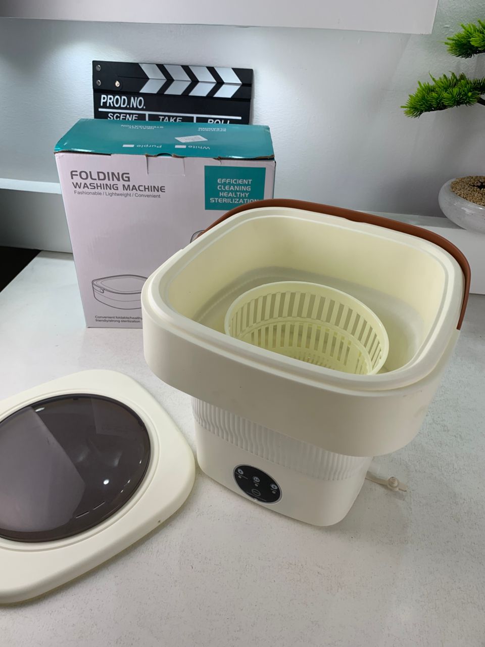 غسالة ملابس محمولة صغيرة قابلة للطي – 3 برامج مع وظيفة التجفيف 🧺✨ - الصورة 9