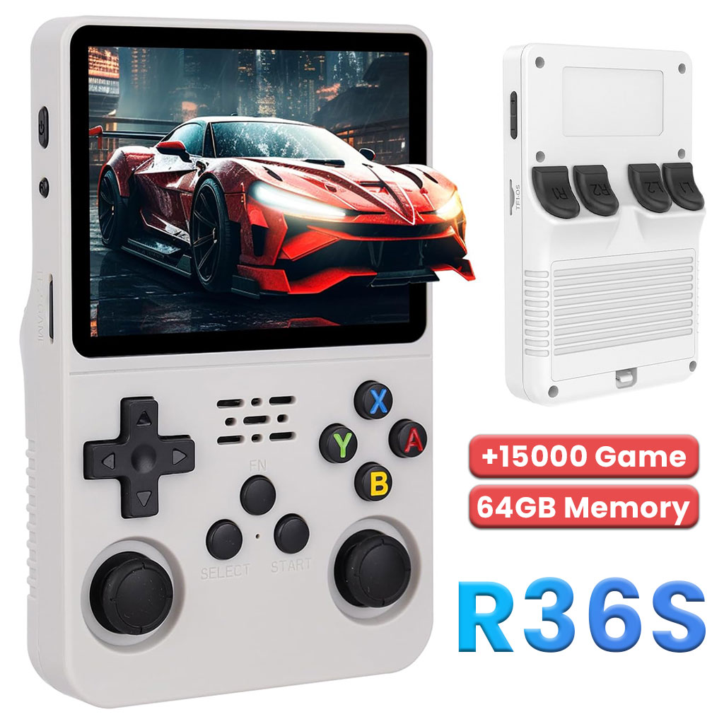 جهاز ألعاب محمول R36S – وحدة ألعاب ريترو بنظام Linux مفتوح المصدر 🎮✨