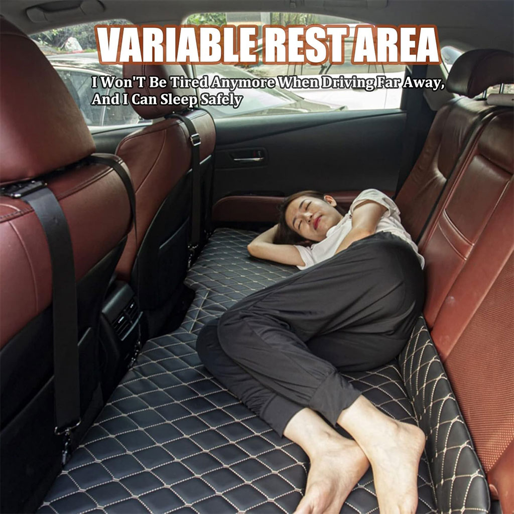 ماطلا سيارة قابلة للطي مع أحزمة قوية للمقعد الخلفي 🚗🛏️ - الصورة 6