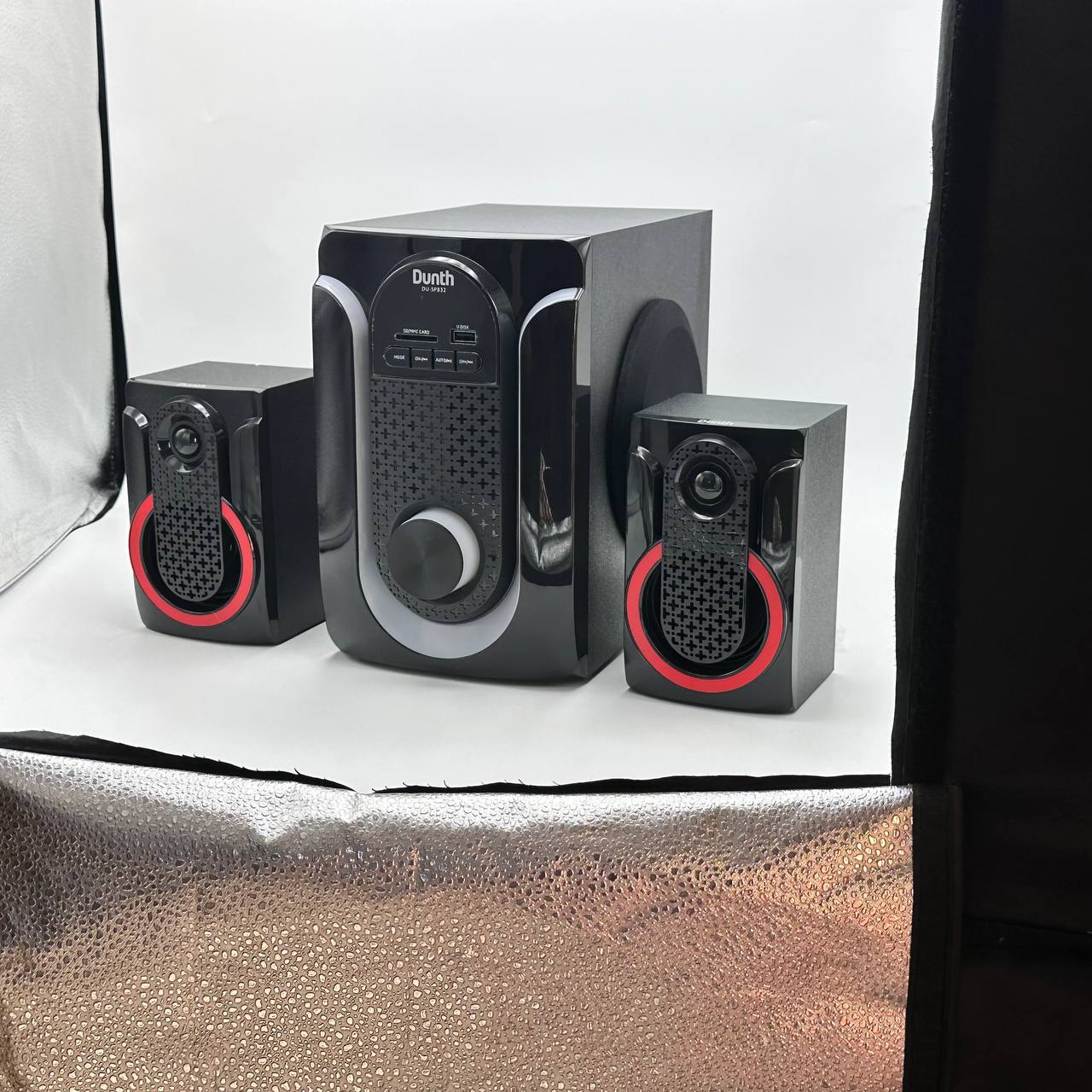 مكبر صوت احترافي أصلي DUNTH DU-SP832 – 8000W مع LED، بلوتوث، AUX، USB وراديو FM 🔊✨- - الصورة 4