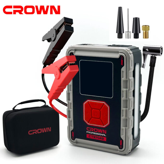 جهاز تشغيل السيارة مع كمبريسور CRO-WN CT37043TB – بطارية 24000mAh 🔋🚗
