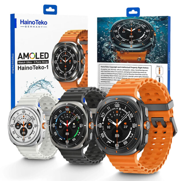 ساعة ذكية Haino Teko-1 بشاشة AMOLED – مع 3 أساور مدمجة ⌚✨