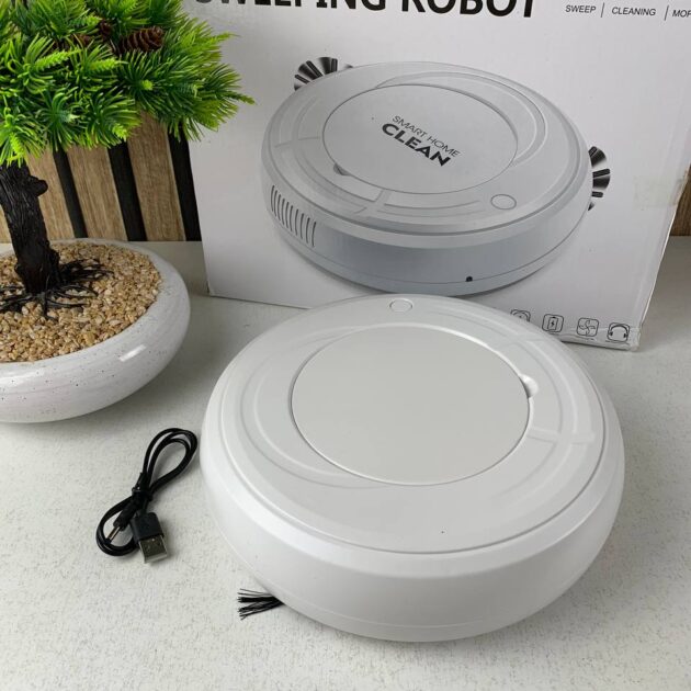 روبوت تنظيف الأرضيات 3 في 1 – Smart Home Clean بتصميم نحيف وصوت هادئ🤖🧹