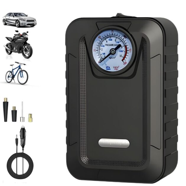 مضخة نفخ محمولة عالية الضغط مع مصباح LED 🚗💨