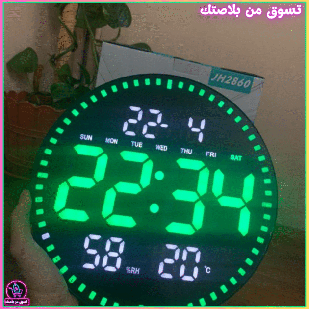 ساعة حائط رقمية LED مع جهاز تحكم عن بعد – JH-2560 – 🕒✨