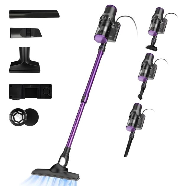 مكنسة كهربائية 5 في 1 بقوة 500 واط لتنظيف سريع وفعال 🧹✨