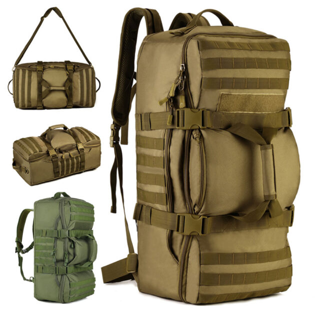 حقيبة ظهر تكتيكية 75 لتر مثالية للرحلات والمغامرات 🎒🏕️