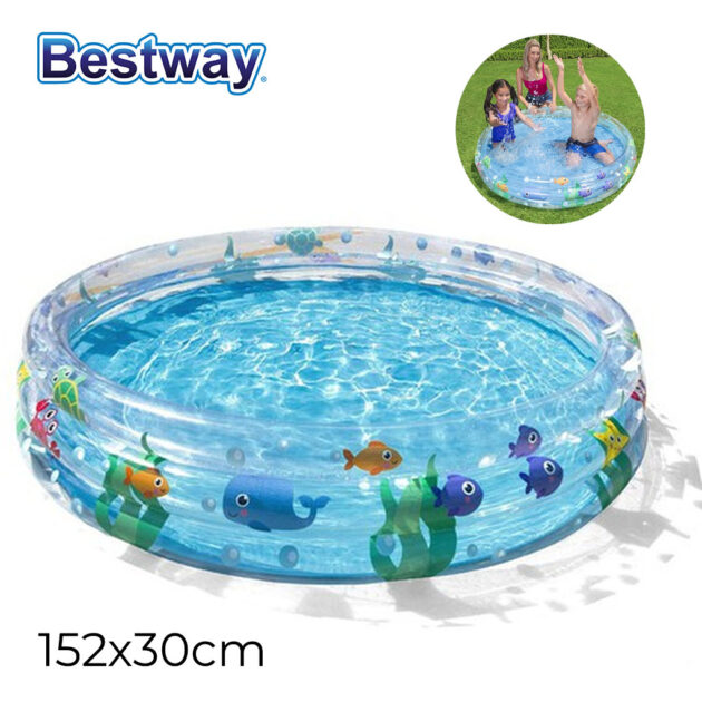 مسبح أطفال بتصميم المحيط من Bestway بمقاس 152 × 30 سم 🏊‍♂️🌊🐠